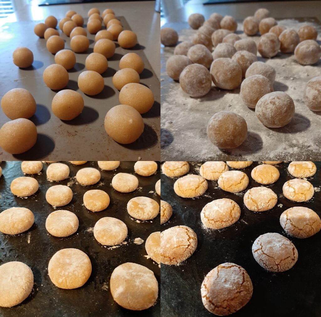 Verschillende soorten energieballetjes op bakplaten, klaar om te worden gebakken of gegeten, geschikt voor sporttraining en gezonde voeding.